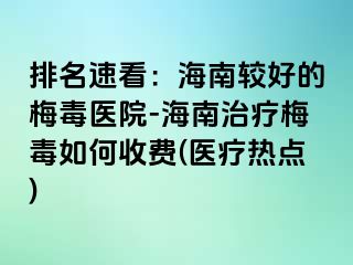 排名速看：海南较好的梅毒医院-海南治疗梅毒如何收费(医疗热点)