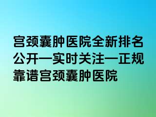 宫颈囊肿医院全新排名公开—实时关注—正规靠谱宫颈囊肿医院